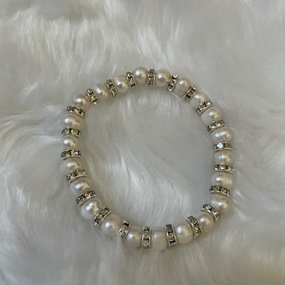 Mix & match FWC Pearl stretch bracelets, black, white or green beads (3 pcs) - Picture 5 of 11